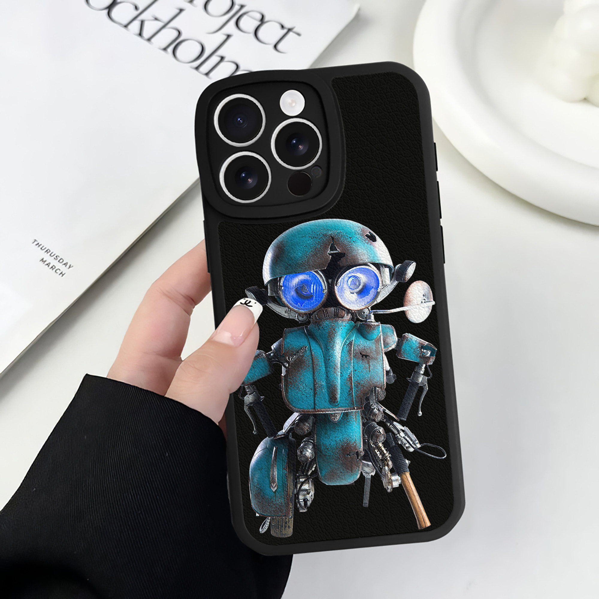 （画像用）  【iPhone 16シリーズ対応】シリコンスマホケース（レザー調） 材質：シリコン